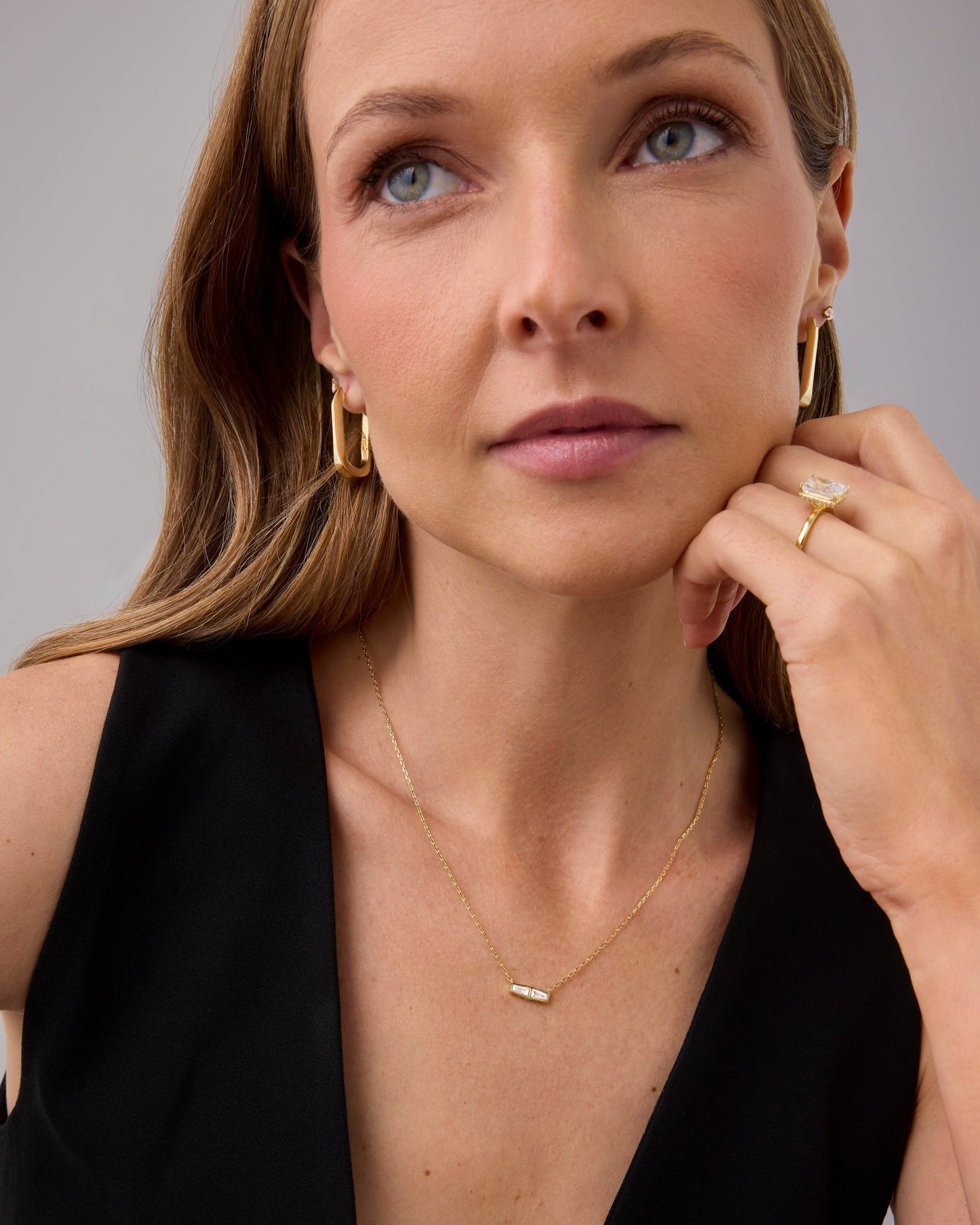 Double Baguette Necklace