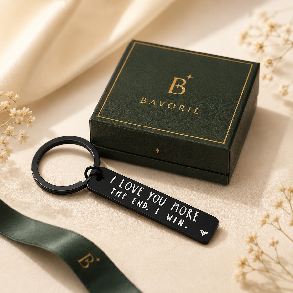Bavorie Love You More Keepsake Keychain