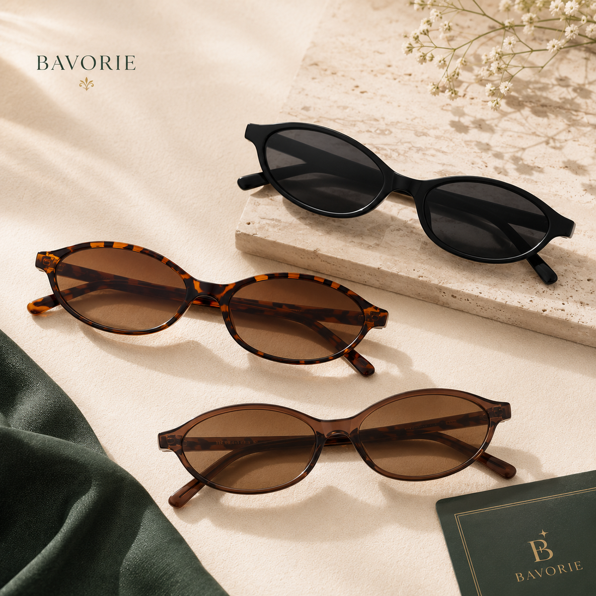 The Gia Oval Sunglasses Trio