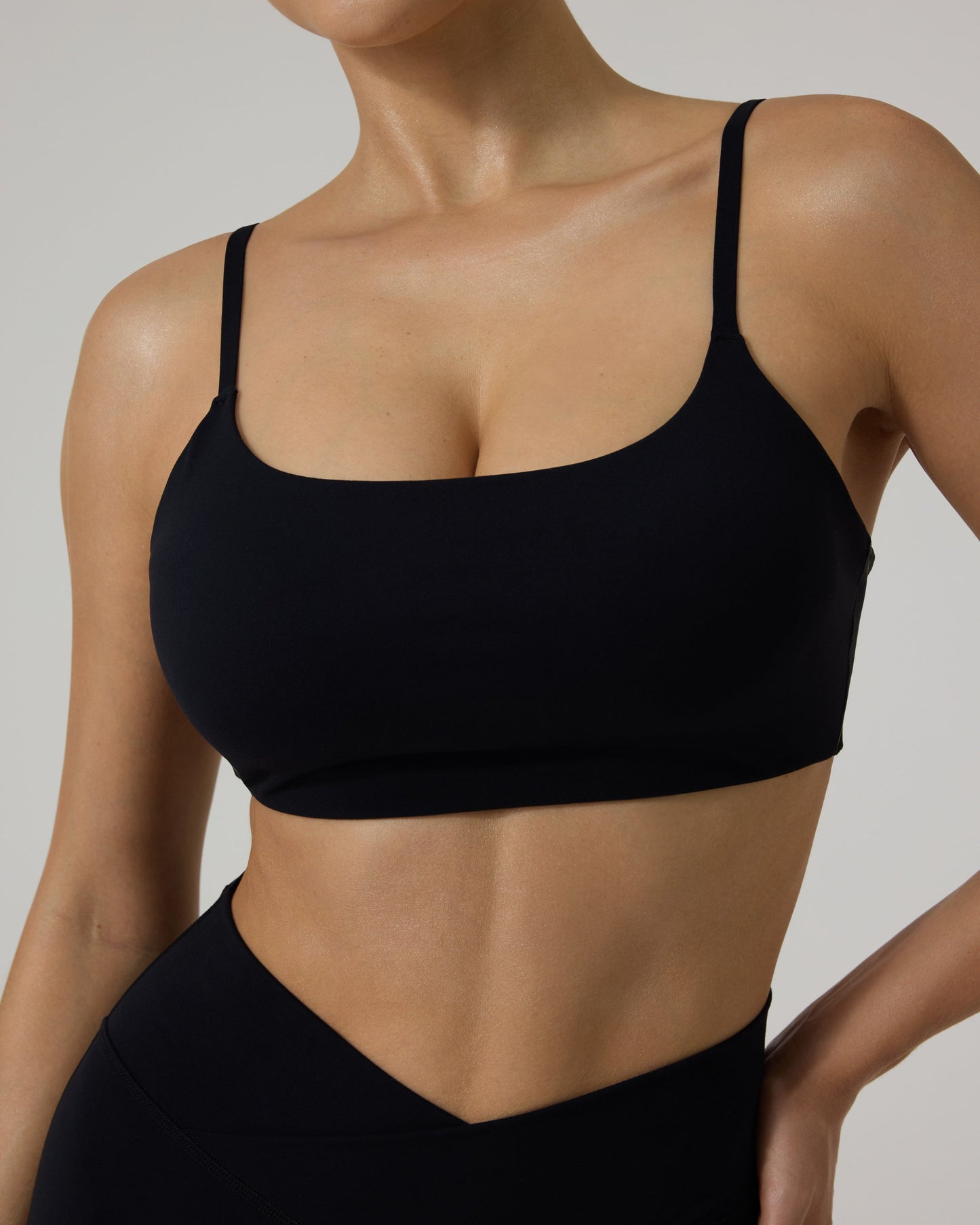 Athleisure Square Neck Low-Impact Sports Bra