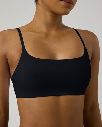 Athleisure Square Neck Low-Impact Sports Bra