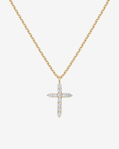 Cubic Zirconia Cross Pendant