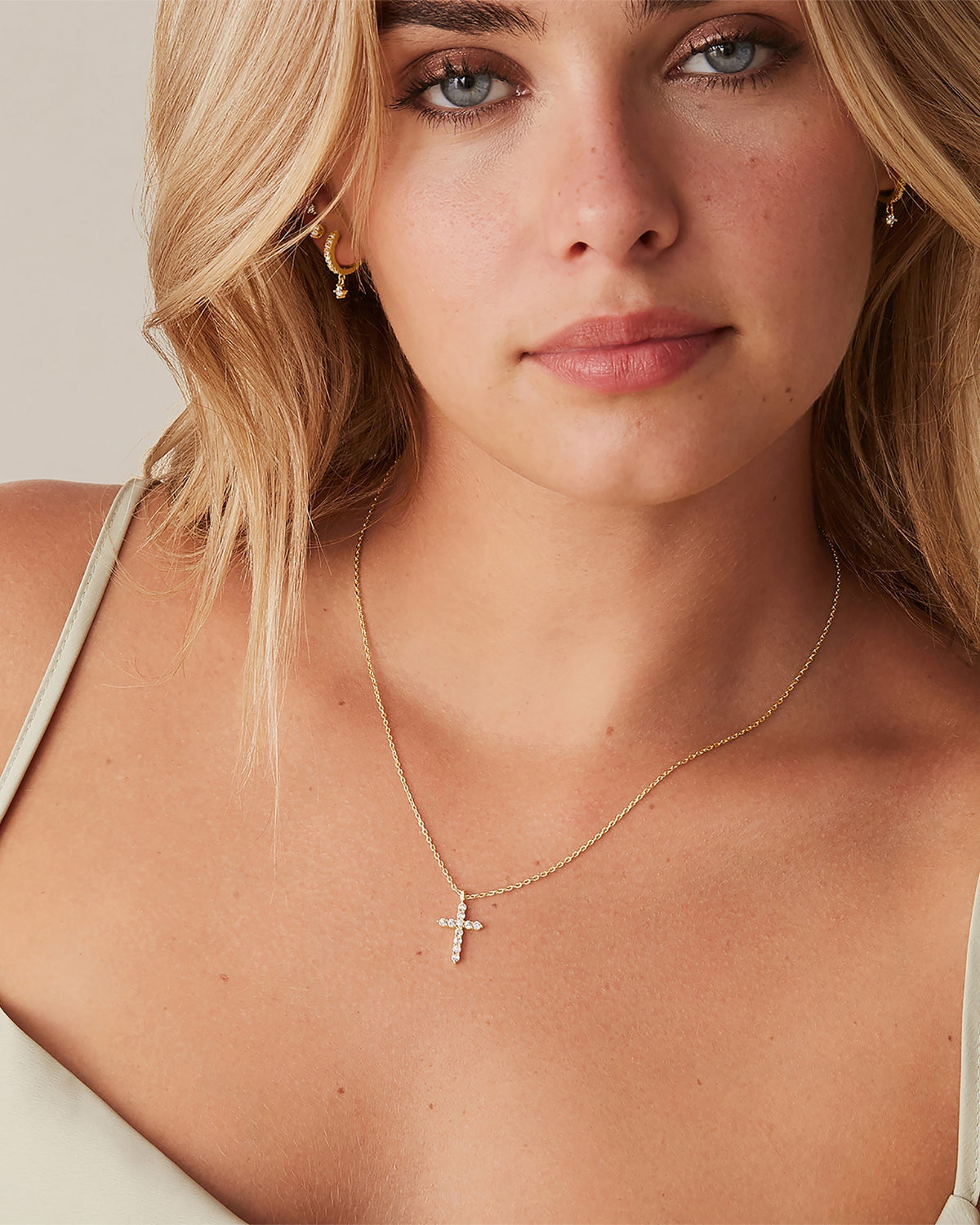 Cubic Zirconia Cross Pendant