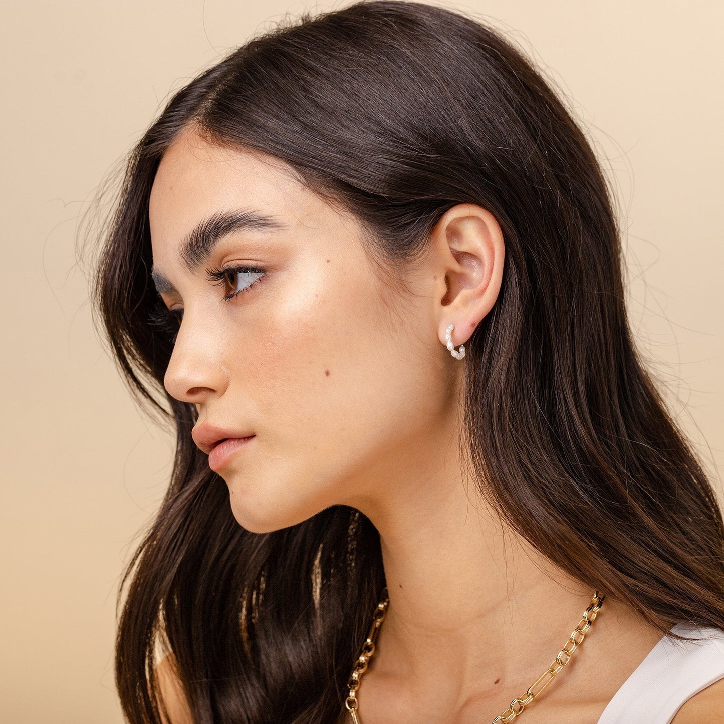Charlotte Freshwater Pearl Hoops