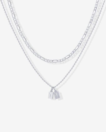 Double Initial Tag Necklace