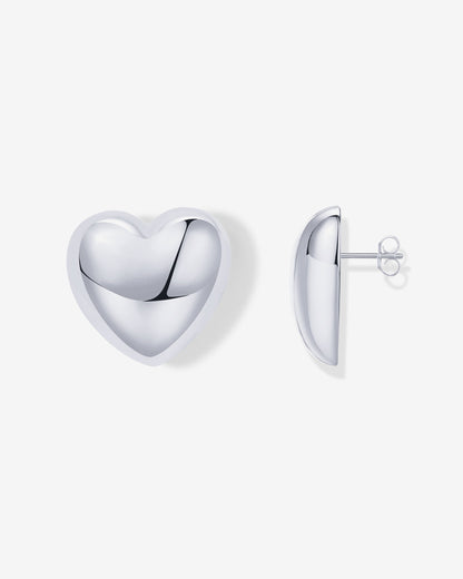 Oversized Heart Stud
