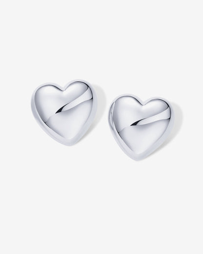 Oversized Heart Stud