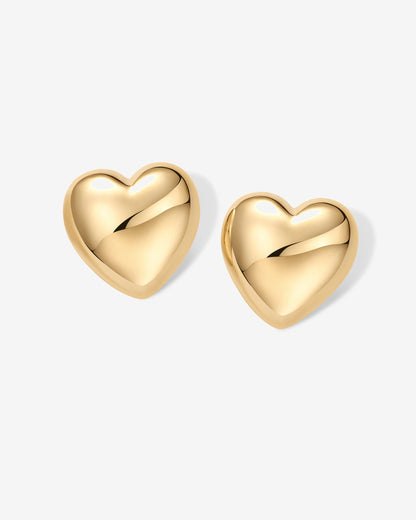 Oversized Heart Stud