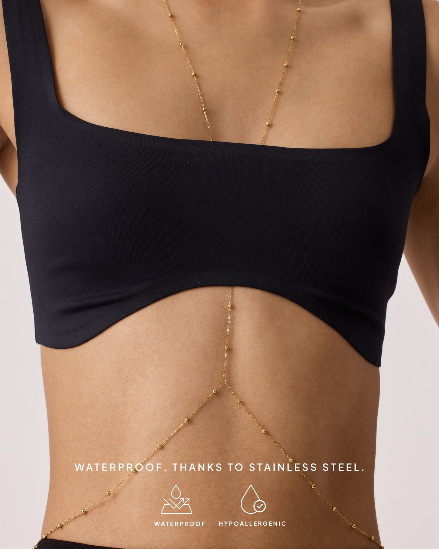 Beaded Layered Body Chain