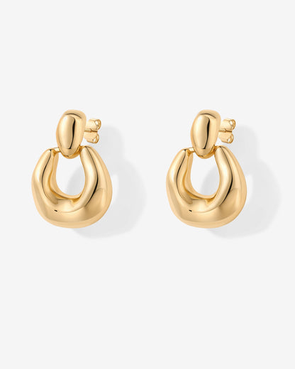Chunky Dangle Door Knocker Earrings