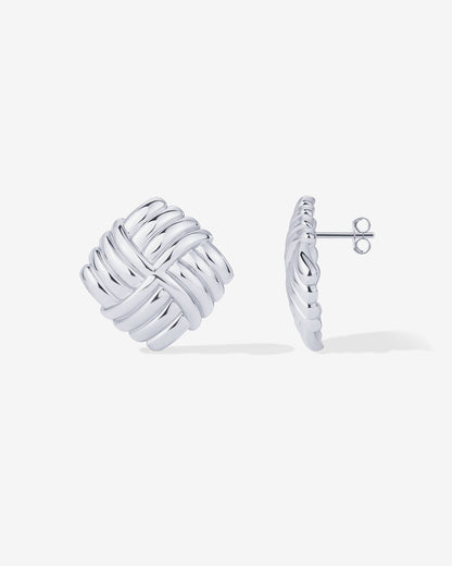 Vintage Diamond Knot Earrings