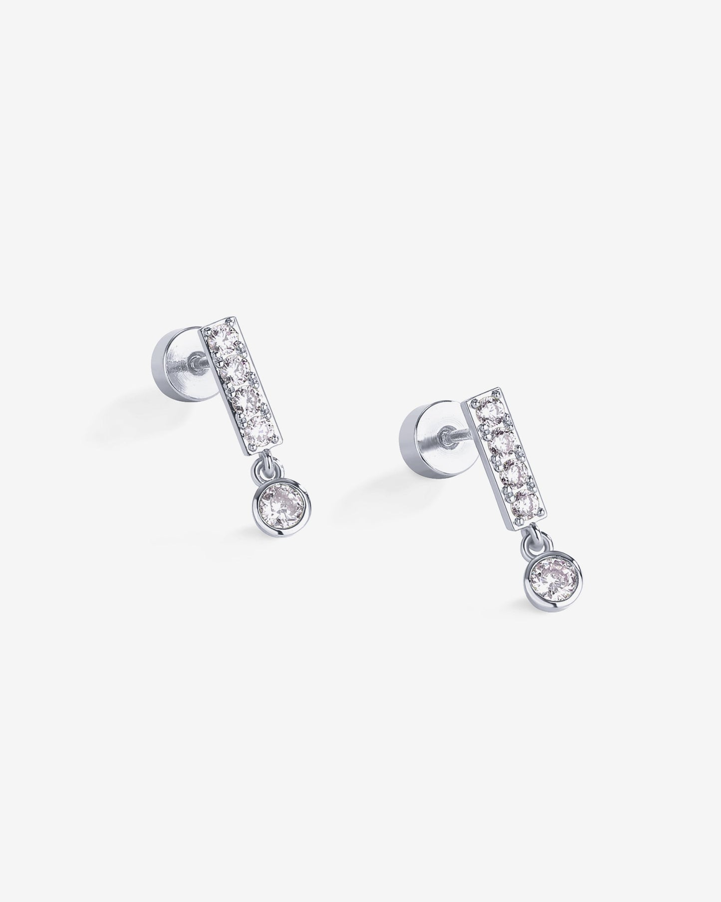 Bar Bezel Drop Shimmer Screwbacks