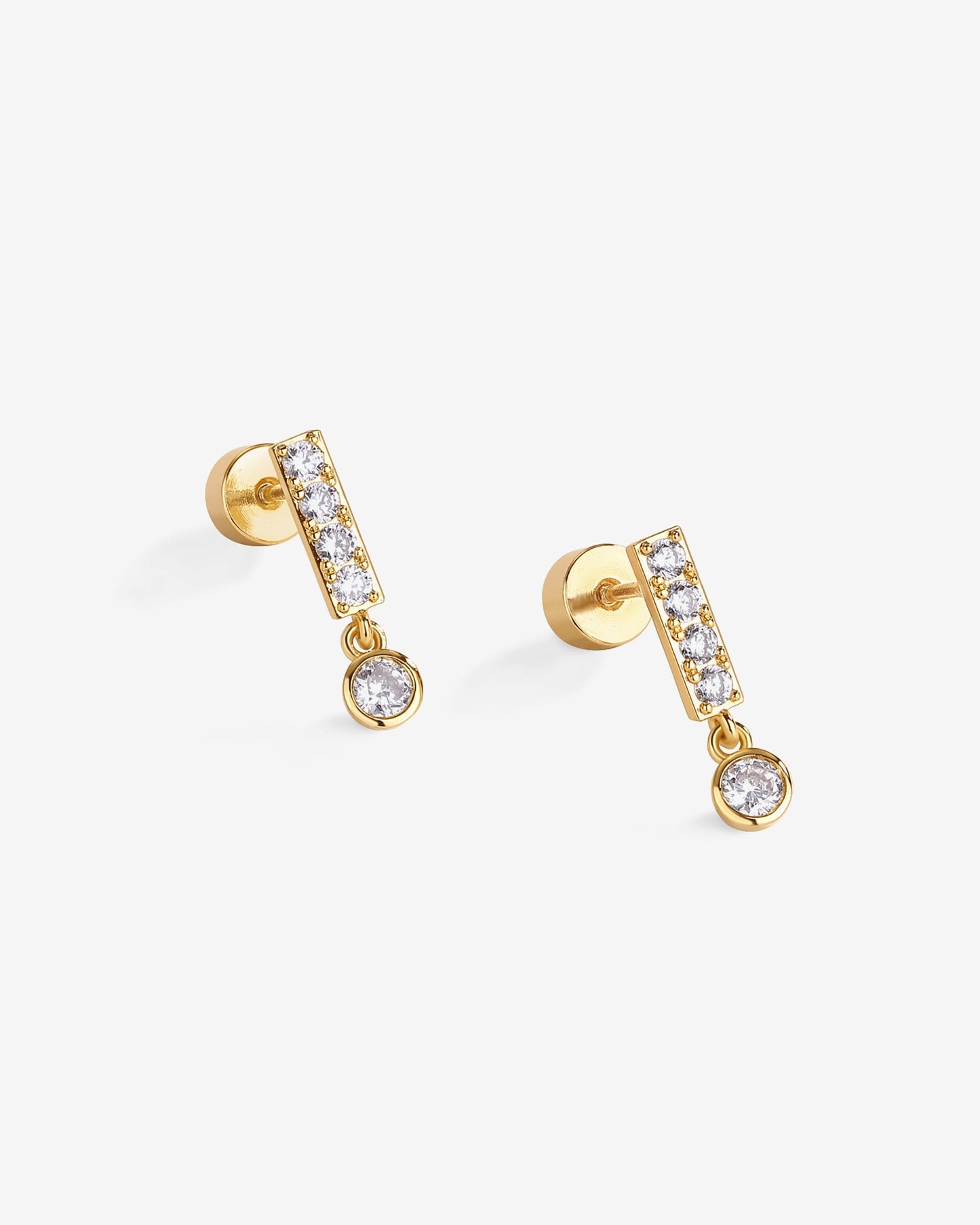 Bar Bezel Drop Shimmer Screwbacks