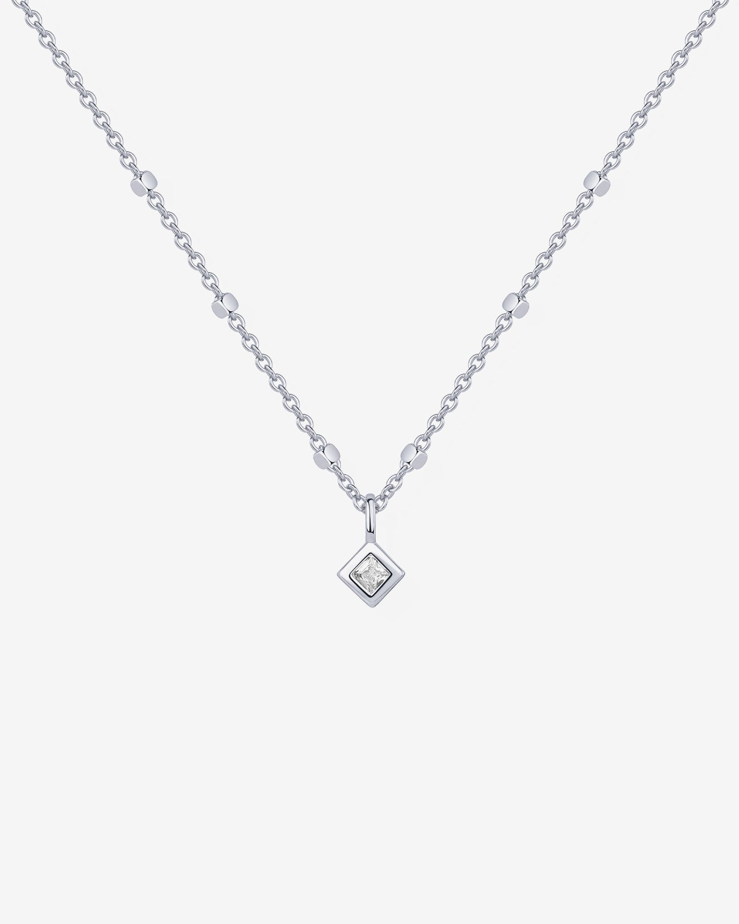 Statement Square Chain Princess Pendant