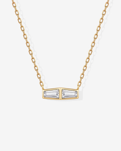Double Baguette Necklace