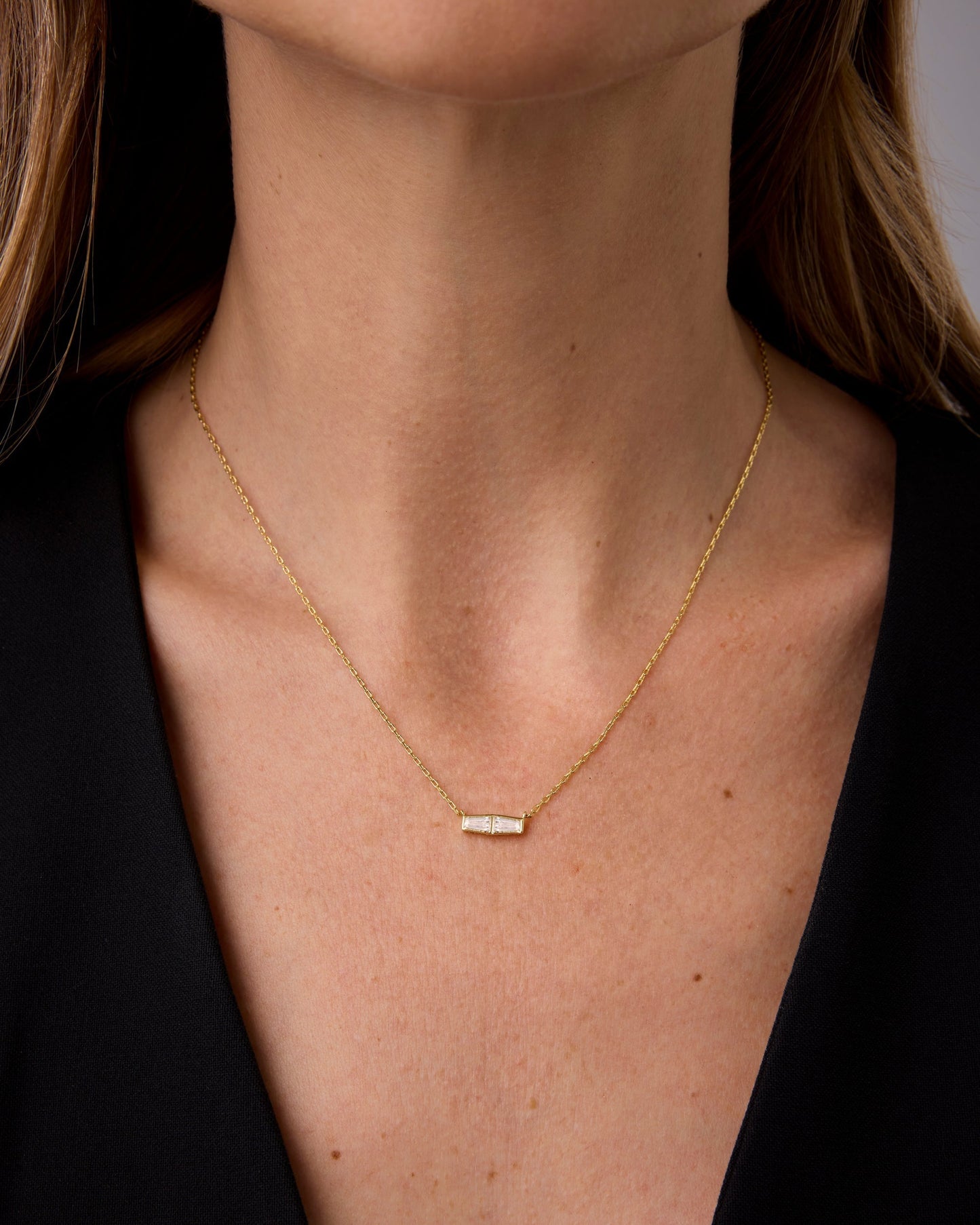 Double Baguette Necklace