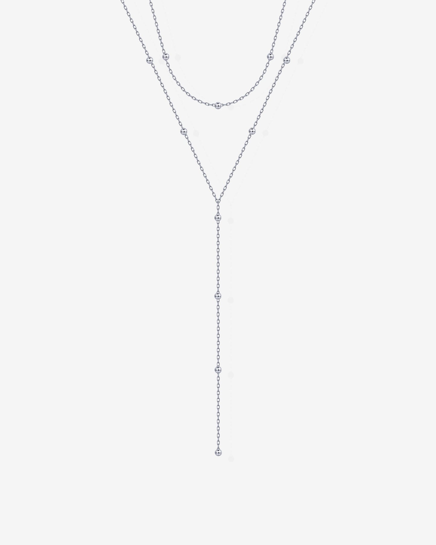Beaded Tassel Lariat Necklace
