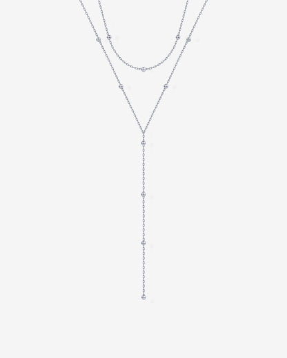 Beaded Tassel Lariat Necklace