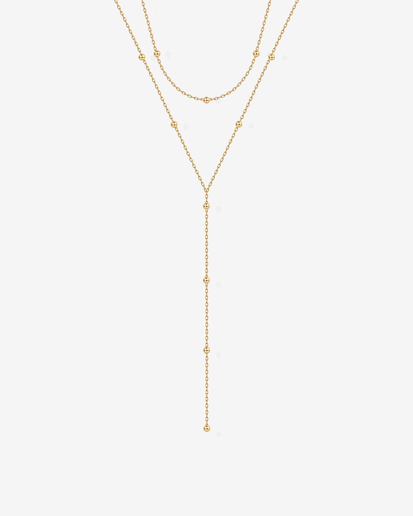 Beaded Tassel Lariat Necklace