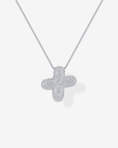 Sparkling Bubble Letter Pendant Necklace