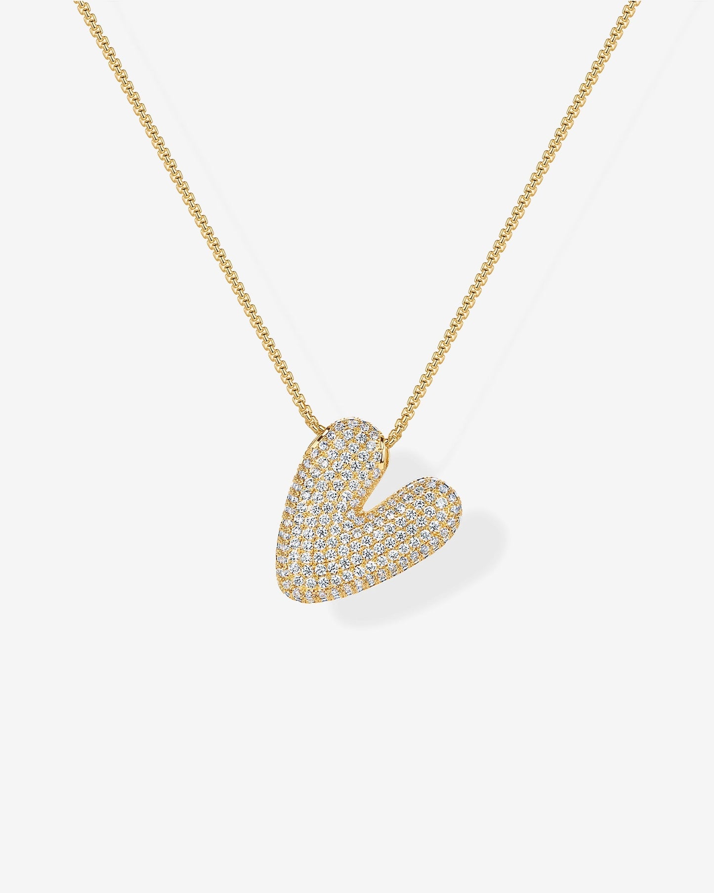 Sparkling Bubble Letter Pendant Necklace