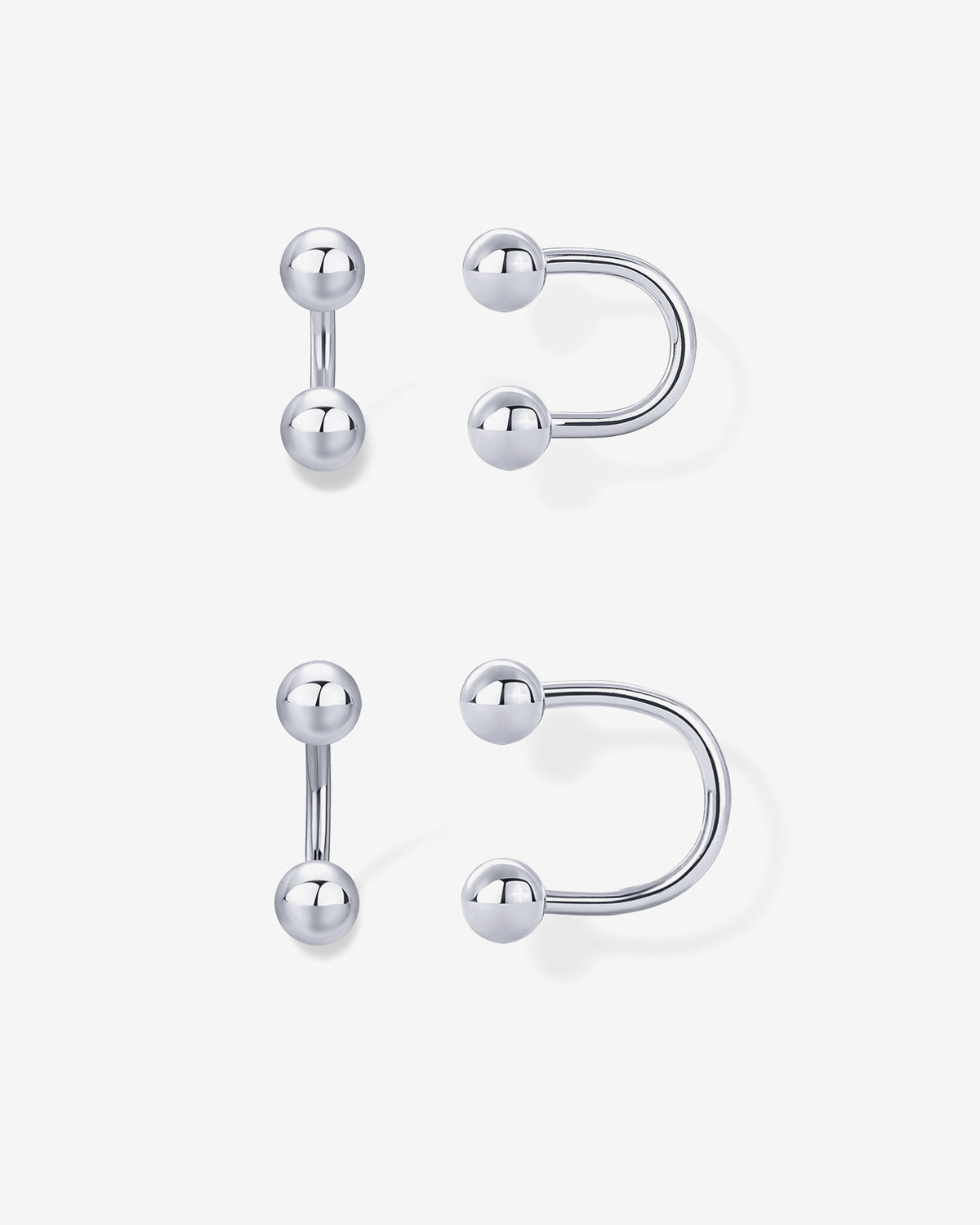 Ball Half Hoop Huggie