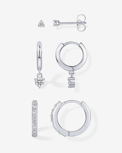 Earscape CZ Earring Trio