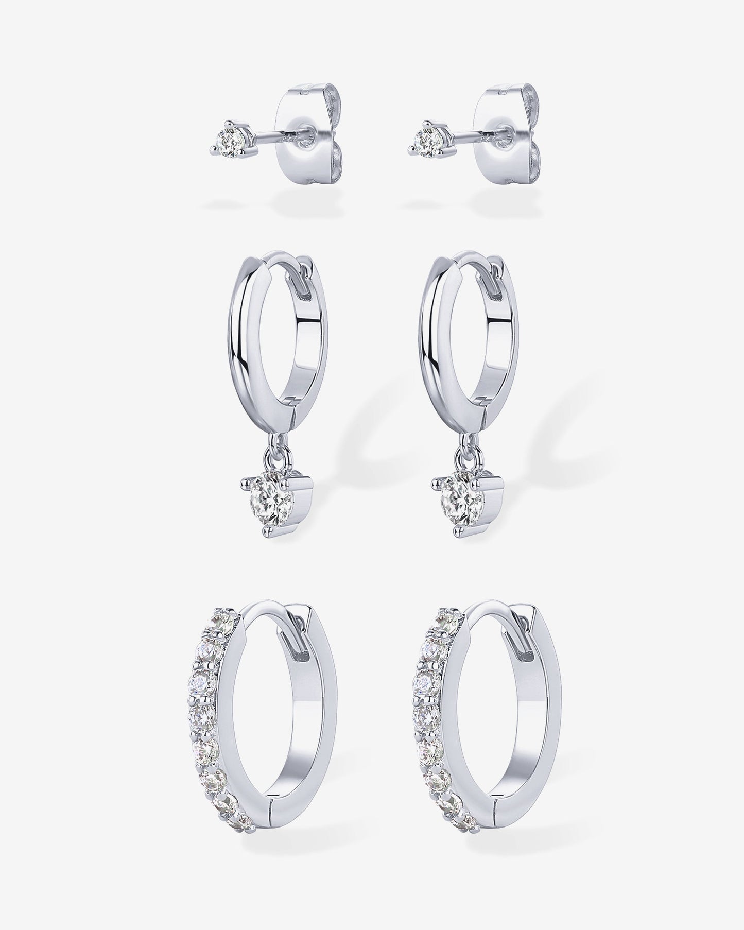 Earscape CZ Earring Trio