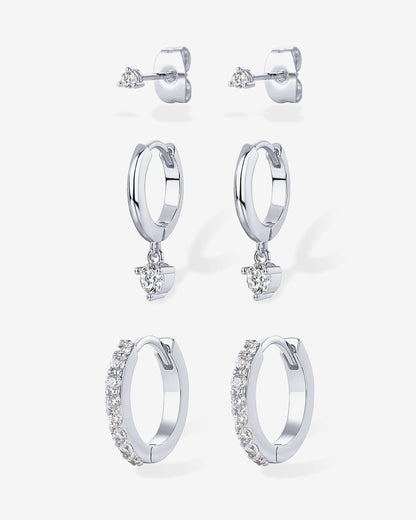Earscape CZ Earring Trio