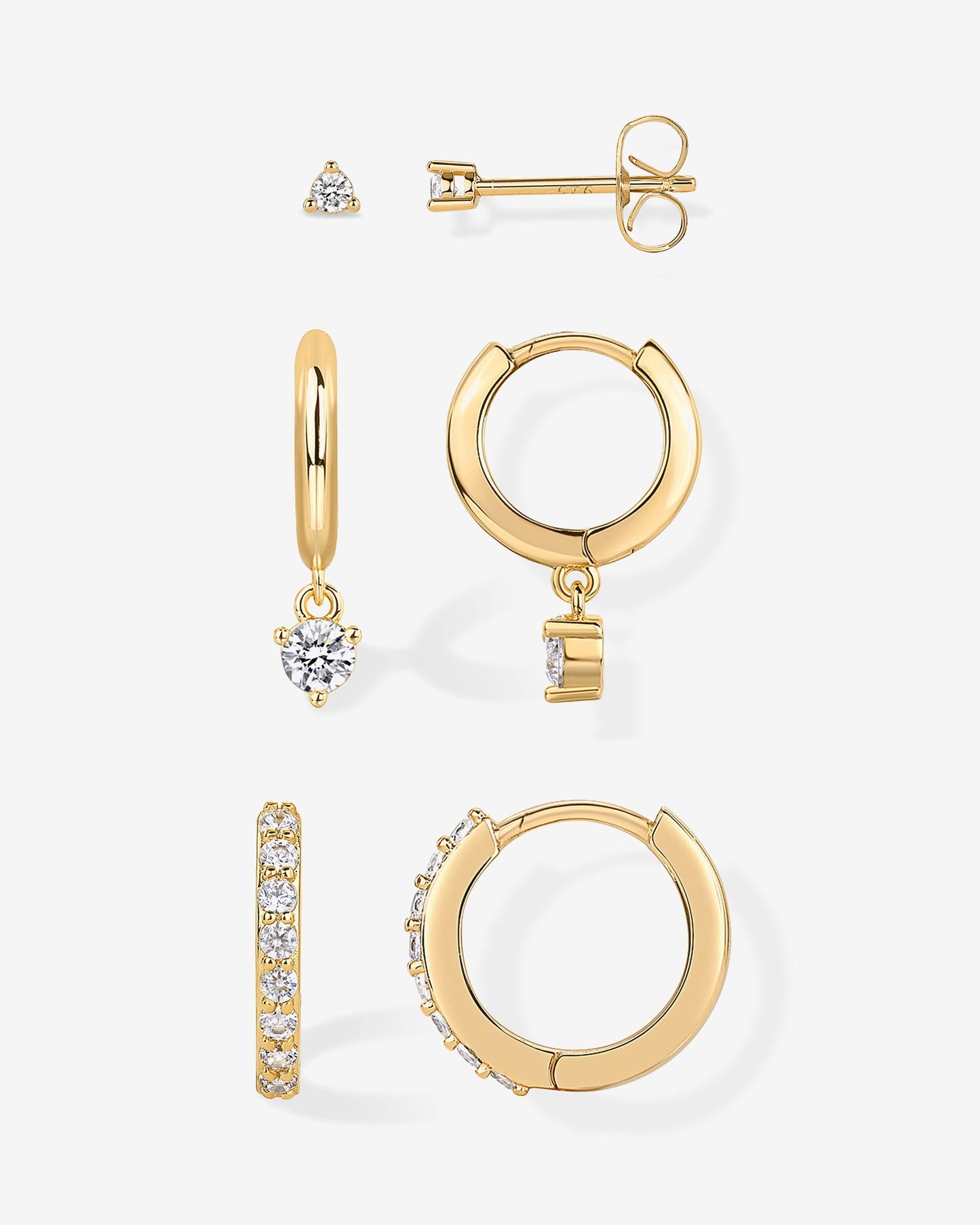 Earscape CZ Earring Trio