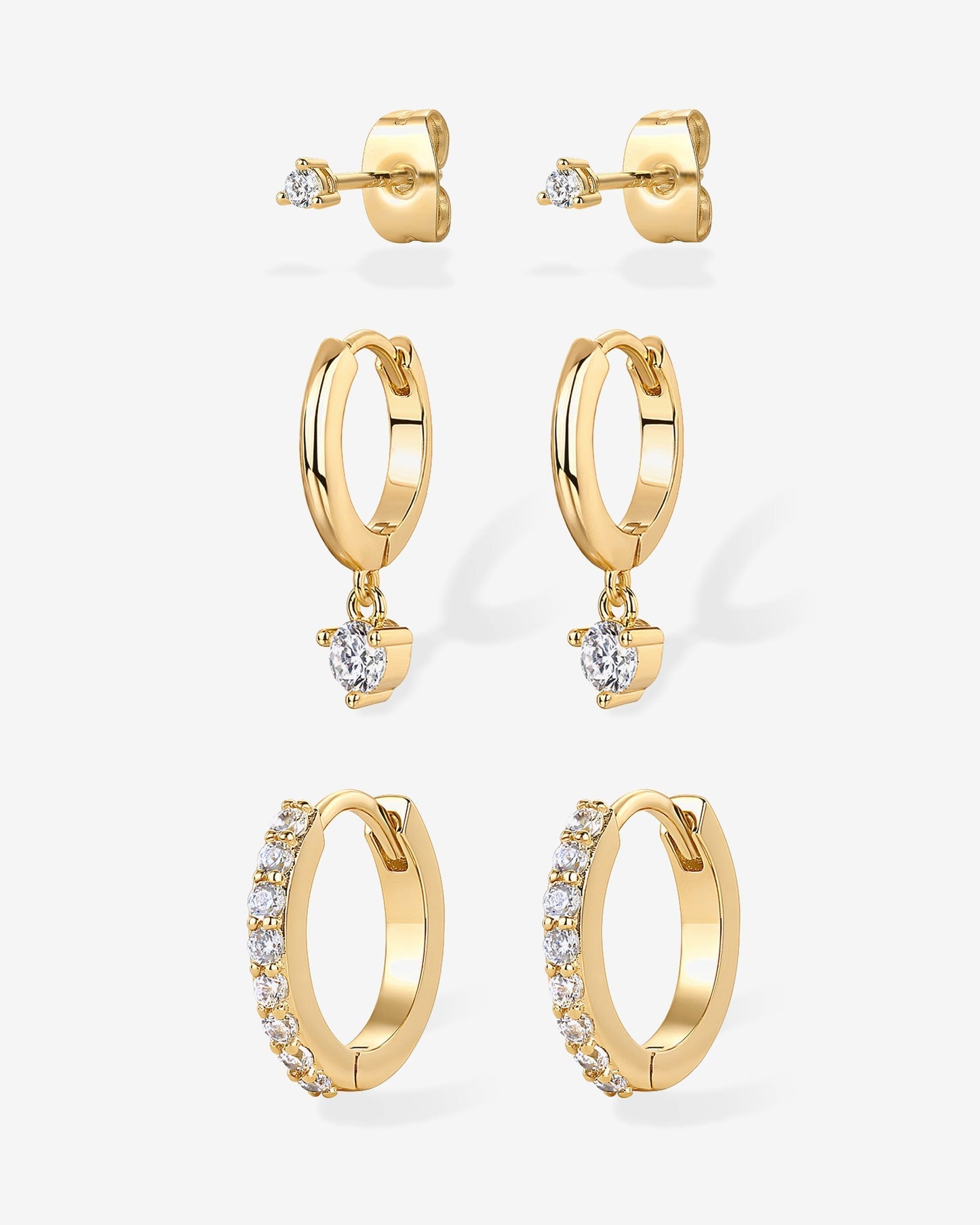Earscape CZ Earring Trio