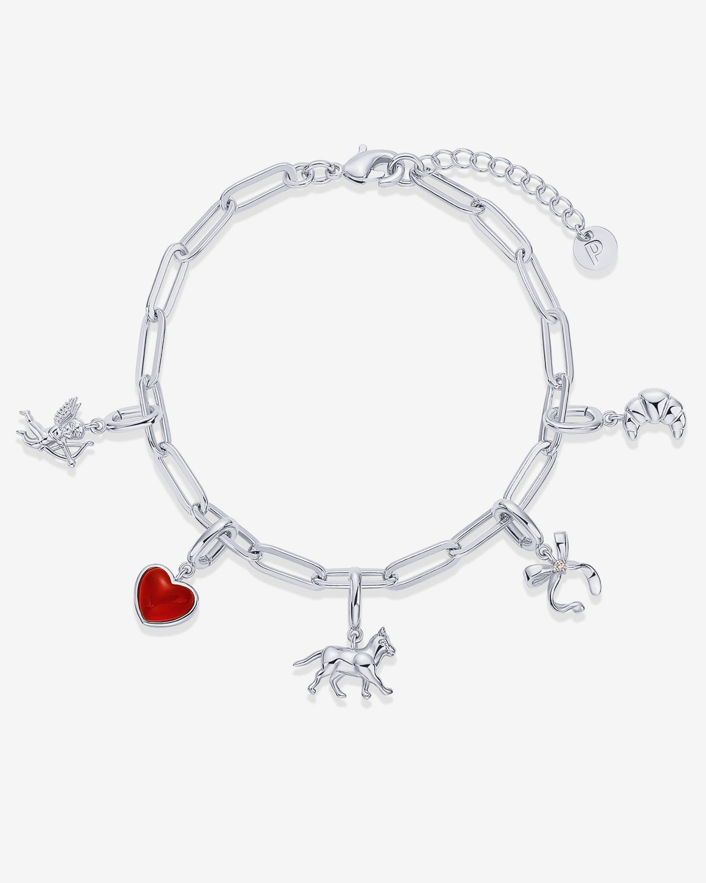 Whimsical Charm Paperclip Bracelet Set