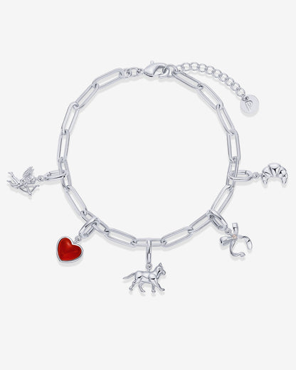 Whimsical Charm Paperclip Bracelet Set