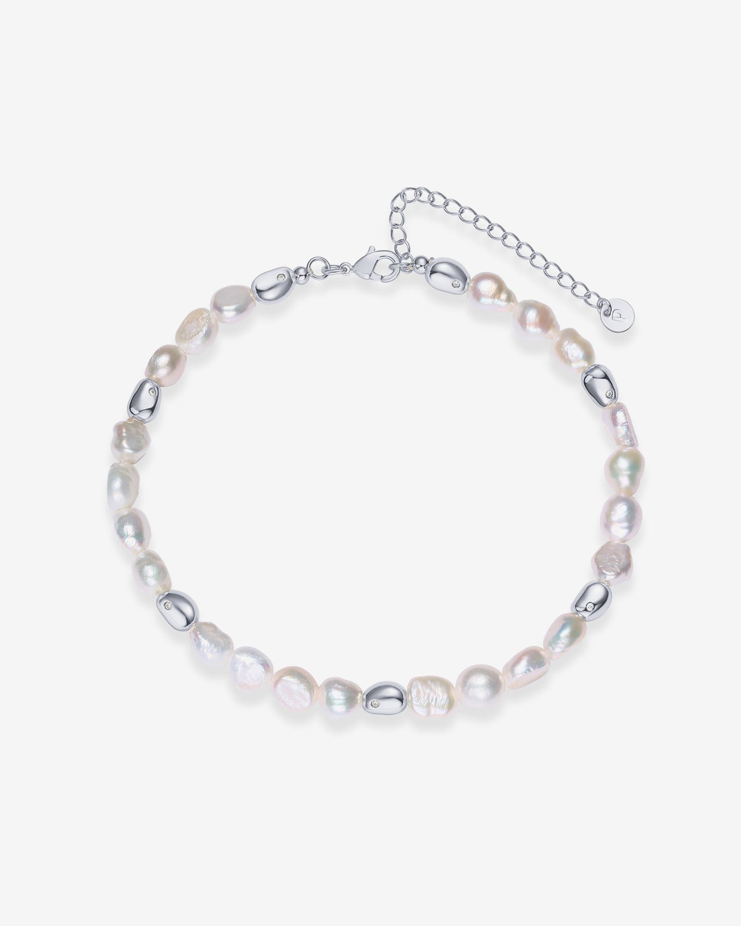 Gold and Freshwater Pearl Bead Anklet