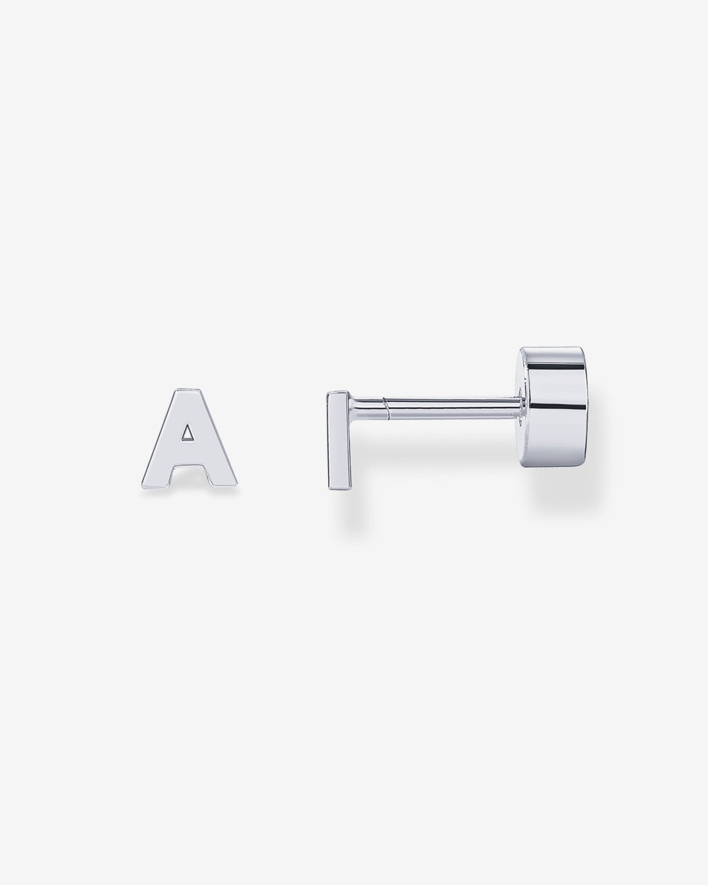 Initial Letter Flatback Earrings