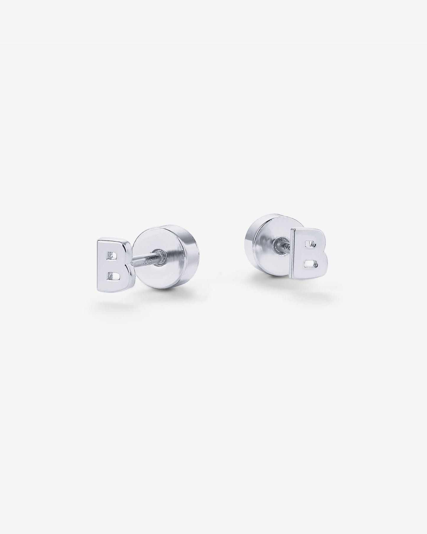 Initial Letter Flatback Earrings