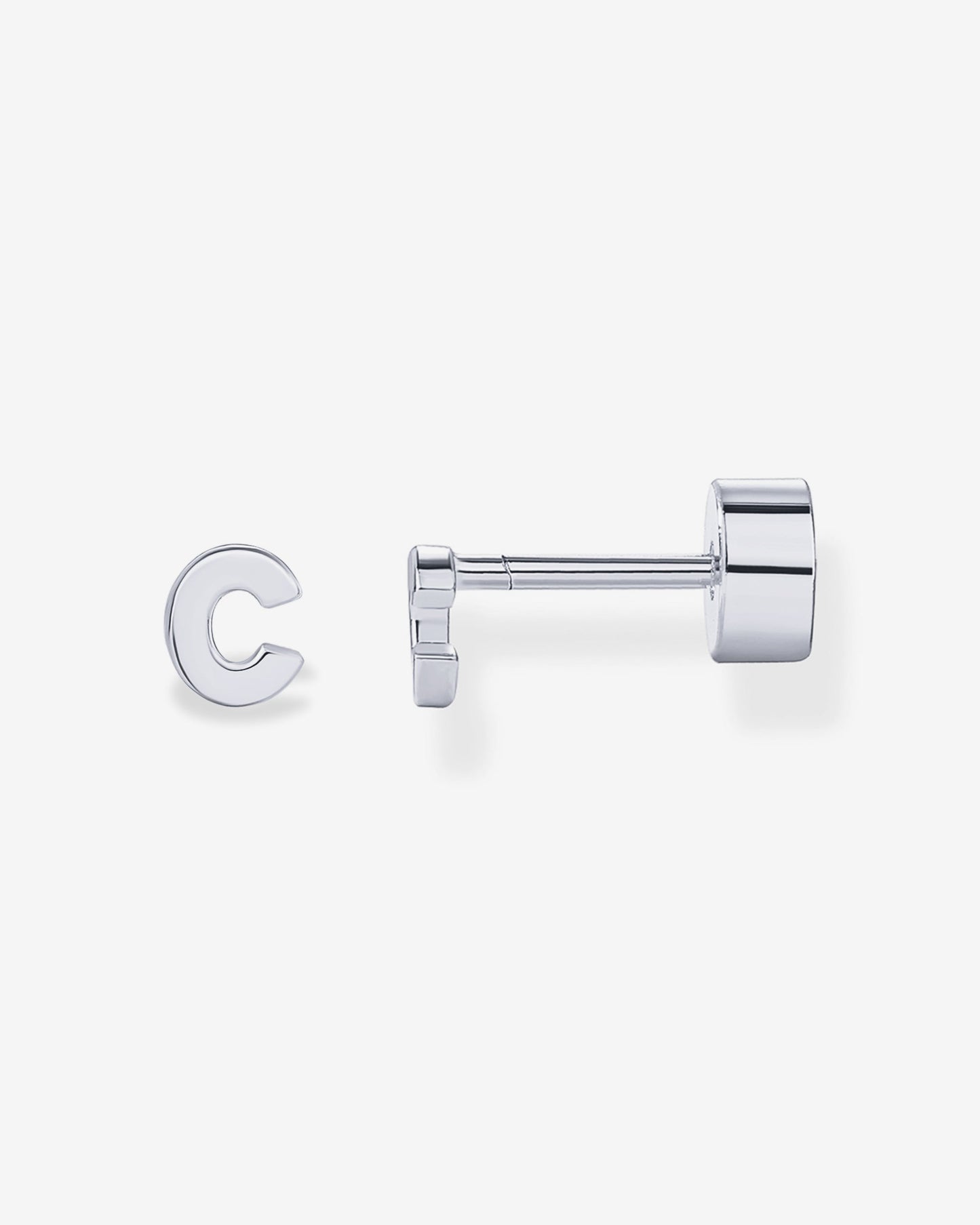 Initial Letter Flatback Earrings
