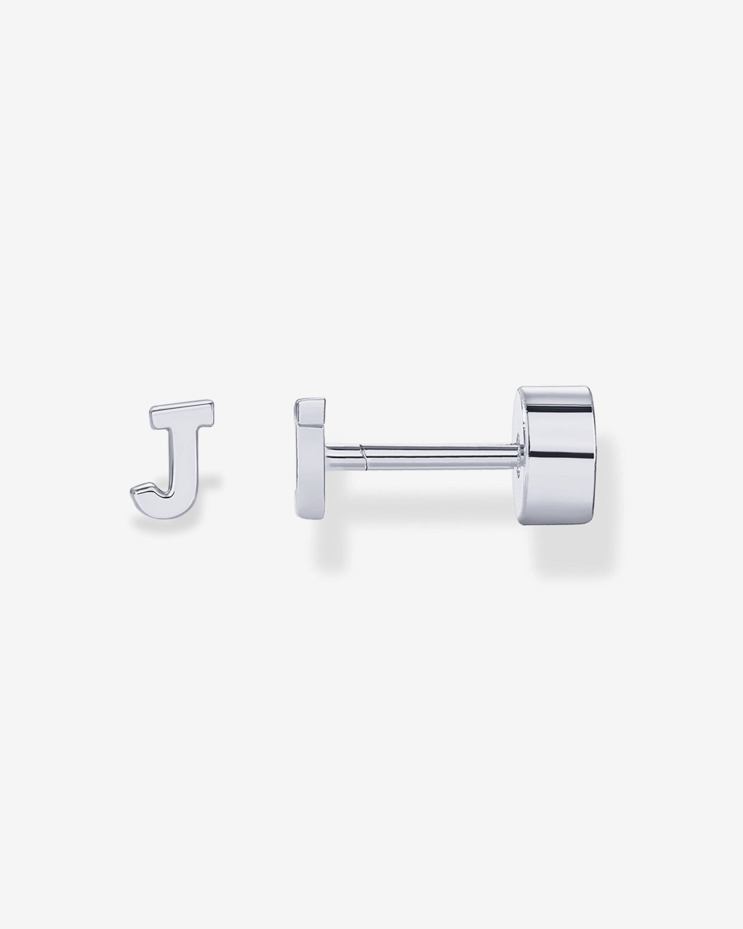 Initial Letter Flatback Earrings