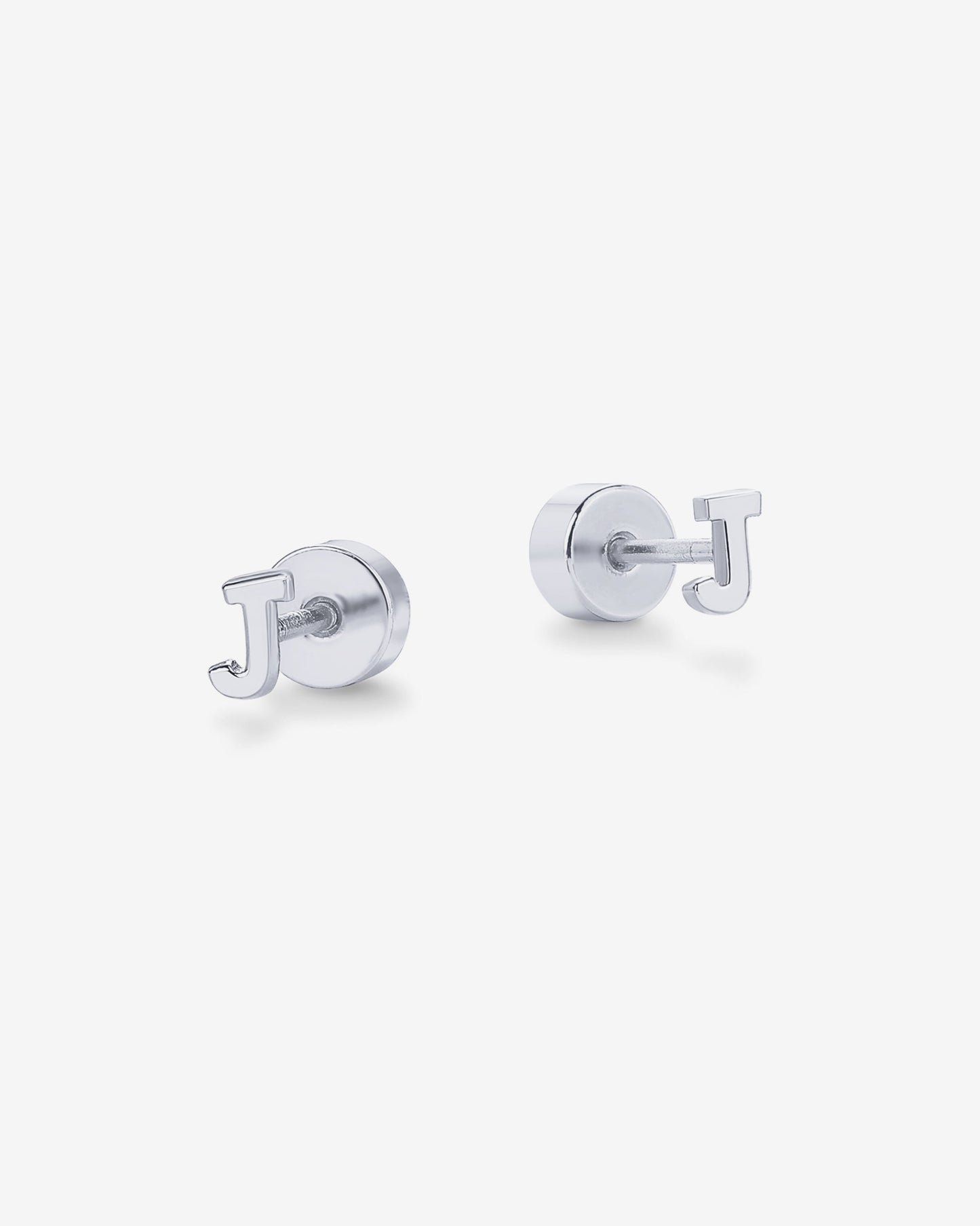 Initial Letter Flatback Earrings
