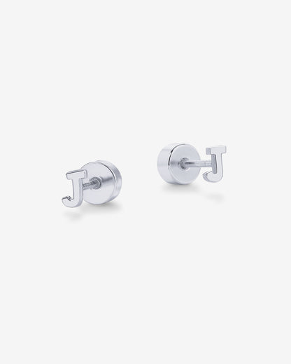 Initial Letter Flatback Earrings