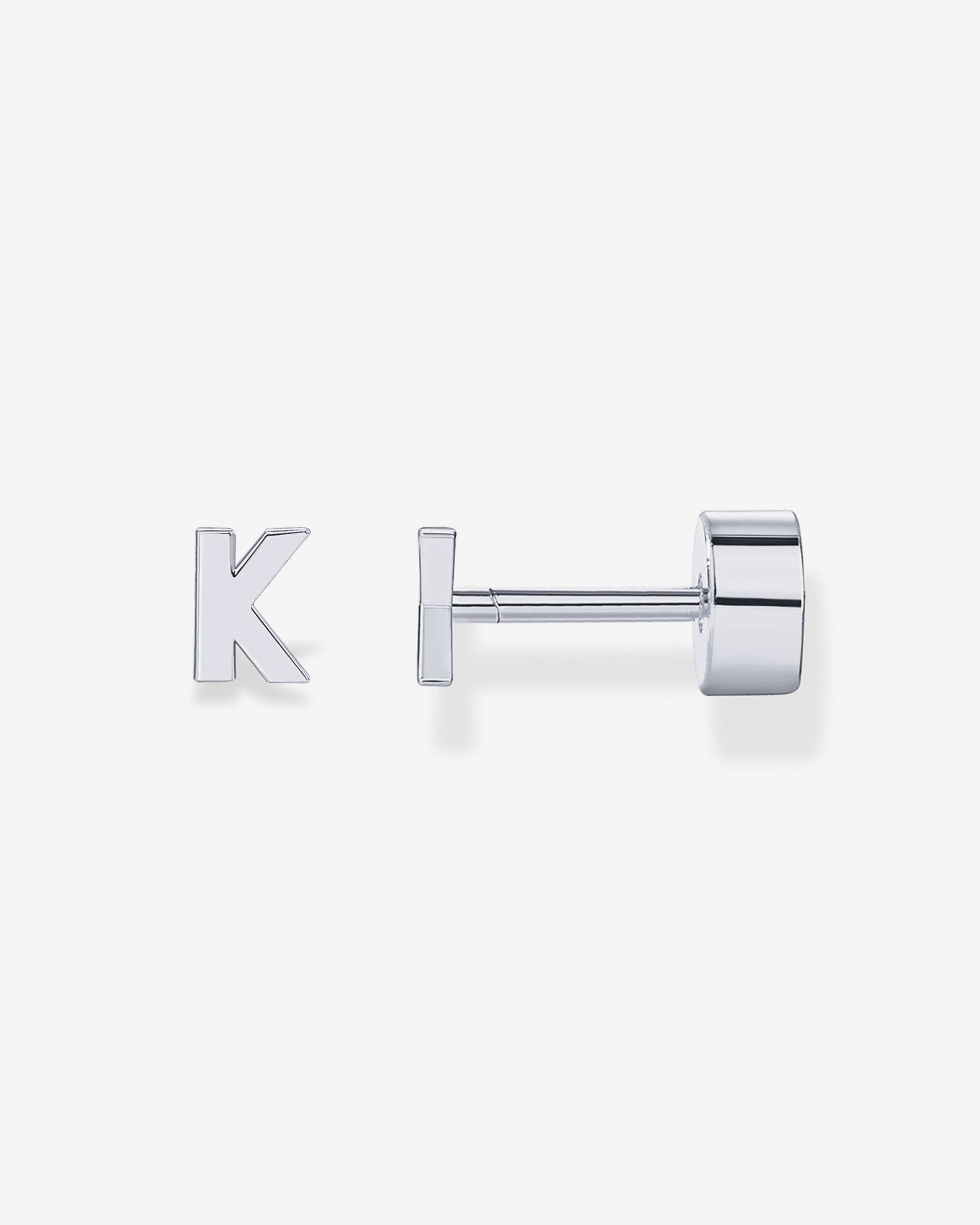 Initial Letter Flatback Earrings