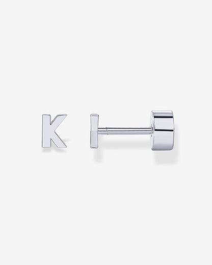 Initial Letter Flatback Earrings