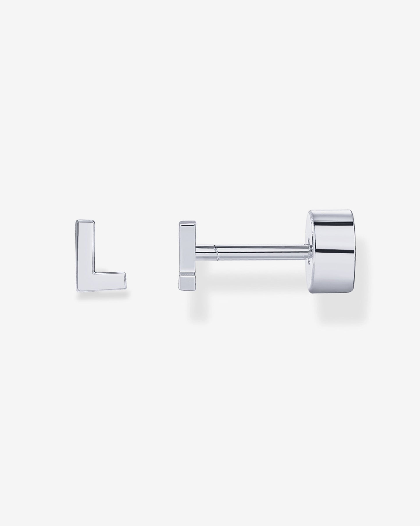 Initial Letter Flatback Earrings