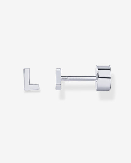 Initial Letter Flatback Earrings