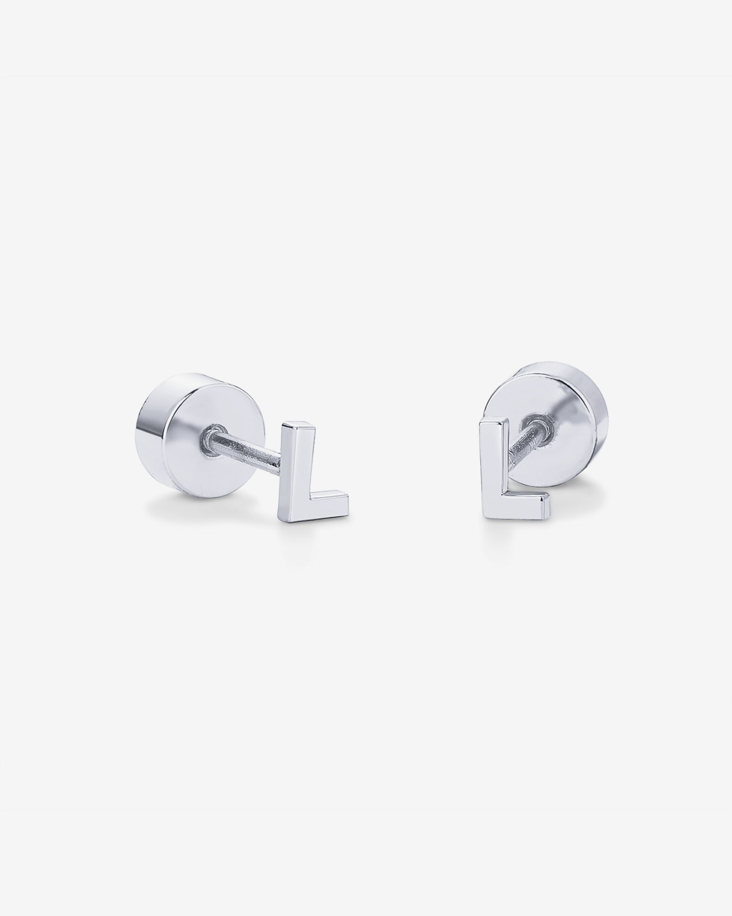 Initial Letter Flatback Earrings
