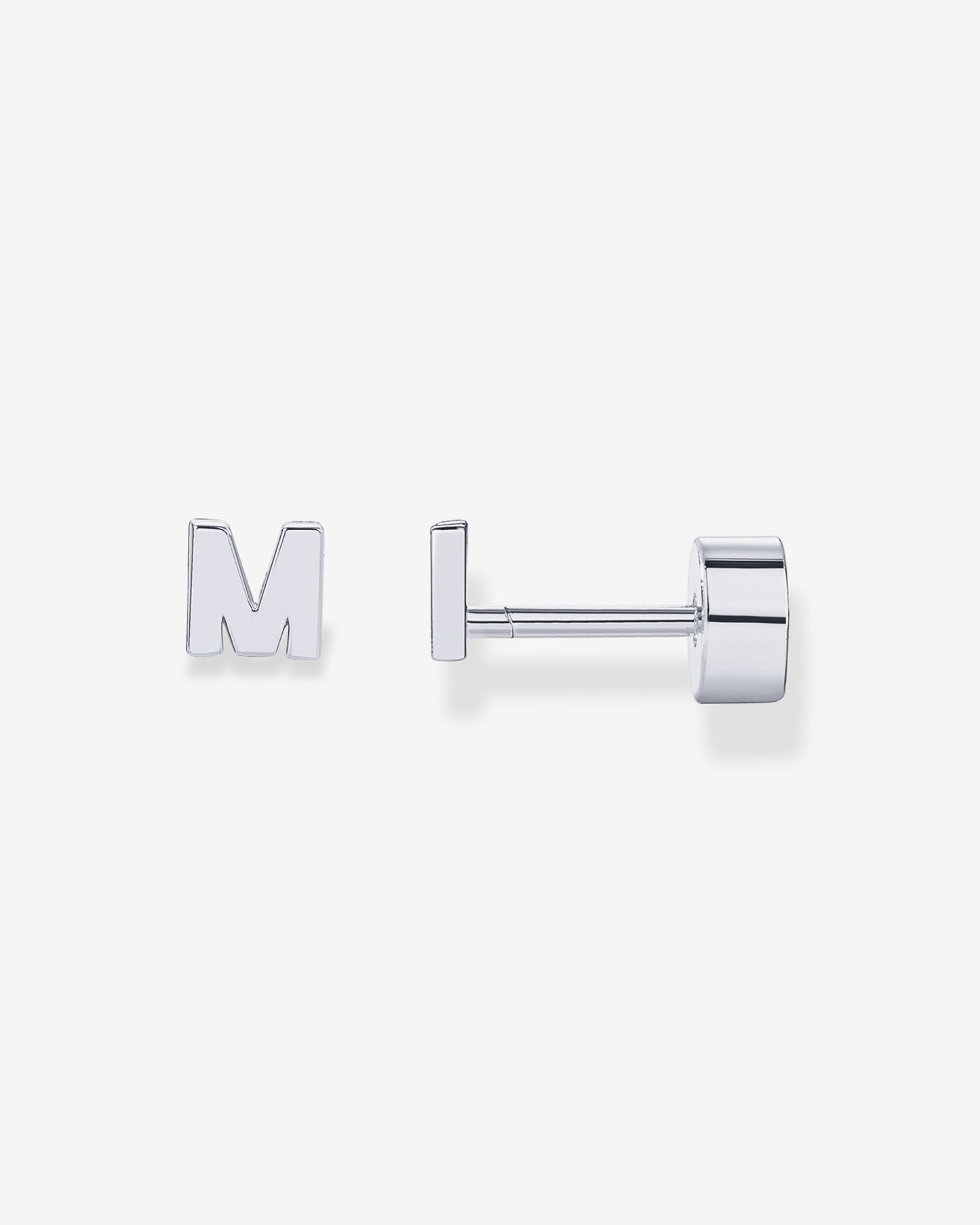 Initial Letter Flatback Earrings