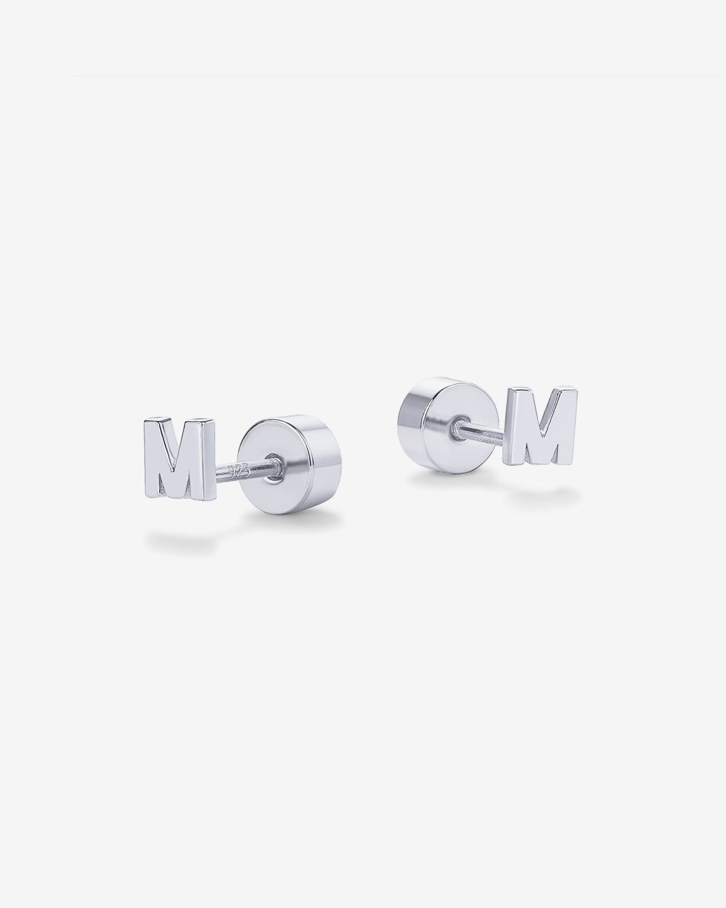 Initial Letter Flatback Earrings