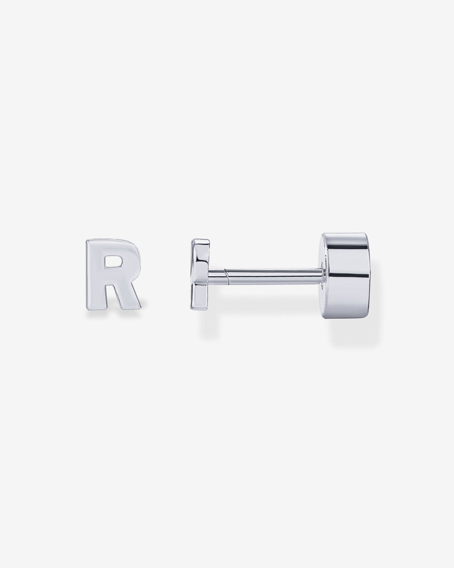 Initial Letter Flatback Earrings