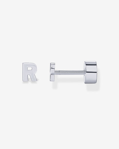 Initial Letter Flatback Earrings