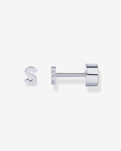 Initial Letter Flatback Earrings